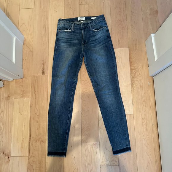 Frame Le High Skinny Blue Hem - Size 27 - Picture 3 of 5